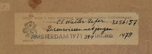Nel Waller Zeper - Discusvissen met jongen, 4e druk, 1971 - gekleurde ets op papier - BKR Amsterdam kopen? Bied vanaf 20!