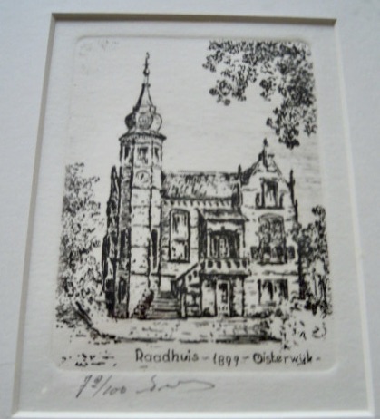 Niet of onleesbaar gesigneerd - Gesigneerde ets Raadhuis 1899 Oisterwijk nr. 72/100 kopen? Bied vanaf 1!
