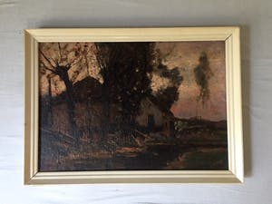 AcheterLeendert van der Vlist - Boerderij aan een watertje - Maroufle, Ingelijst? Enchérissez de 90!