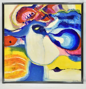 Annemiek Tjepkema - Abstract kleurrijk kopen? Bied vanaf 50!