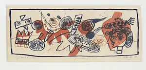 Corneille - Antieke ingelijste litho, Journée Féérique / Feeric Day, 1971 kopen? Bied vanaf 1200!