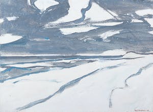 Paul Overhaus - Acryl op board, Winter - Ingelijst kopen? Bied vanaf 70!