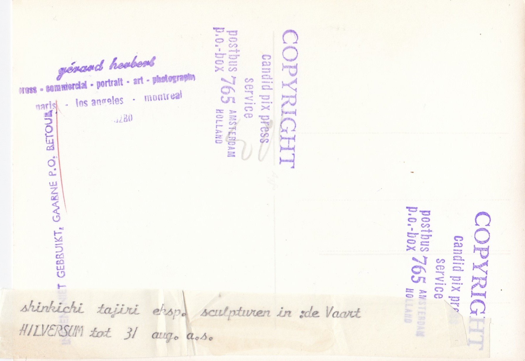 Shinkichi Tajiri - Silverprint Gerard Herbert 1972 kopen? Bied vanaf 1!