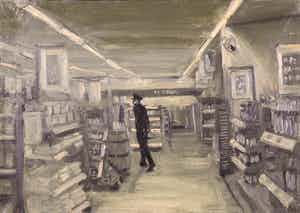 Patricia Spoelder - Olieverf op doek, Department Store Guard verkocht voor € 80!