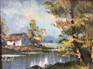 Henner Knauf - Huisje aan het water. kopen? Bied vanaf 25!