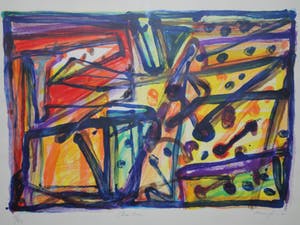 Theo Kuijpers - Chartres - Litho - oplage 65 - Ingelijst kopen? Bied vanaf 80!
