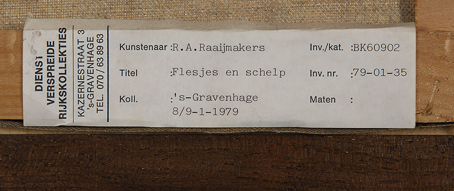 Ronald Raaijmakers - Olieverf op doek - Flesjes en Schelp kopen? Bied vanaf 31!
