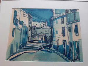 Leo Collard - Aquarel, Titel, "Tarragona II". kopen? Bied vanaf 50!