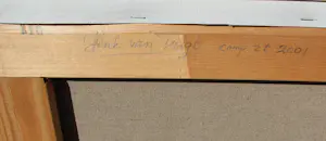 Henk van Trigt - Ingelijste olieverf op doek: "Compositie" - 2001 kopen? Bied vanaf 895!