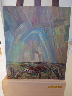 Leendert Stam - Landschap met boerderijen kopen? Bied vanaf 100!