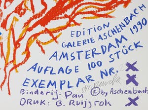 A.R. Penck - Zeefdruk op karton, Das Blaue Huhn kopen? Bied vanaf 500!