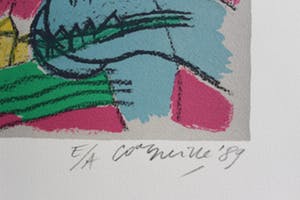 Corneille - Corneille Litho "Couple à paris", 1989 - EA kopen? Bied vanaf 250!