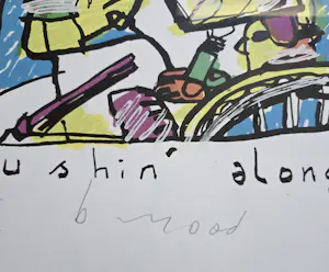 Herman Brood - Pushin Along - ingelijst - 135 ex. kopen? Bied vanaf 425!