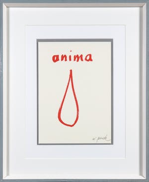A.R. Penck - Zeldzame, handgesigneerde litho, Anima - Ingelijst kopen? Bied vanaf 1!