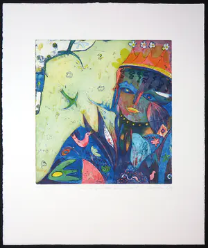 Elfriede Otto - Farbradierung, Im Tempel der Sehnsucht kopen? Bied vanaf 35!