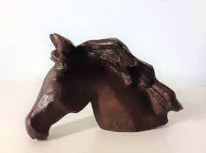 Fernand Vanderplancke - Bronzen hoofd van paard verkocht voor € 120!