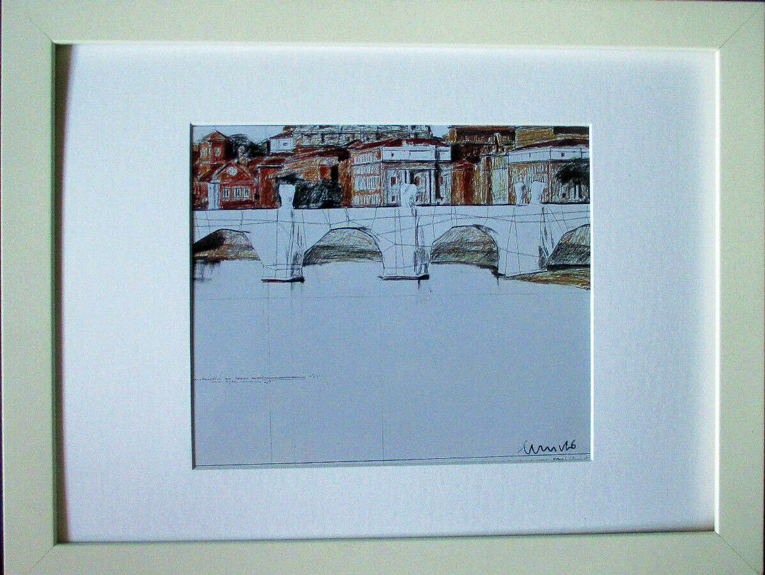 Christo - Ponte San Angelo - 1967 - Rome verkocht voor € 205!