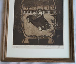 Laetitia de Haas - Ingelijste ets en aquatint , Jeugdherinnering - 1979 – nr. 1 van 150 ex. kopen? Bied vanaf 35!
