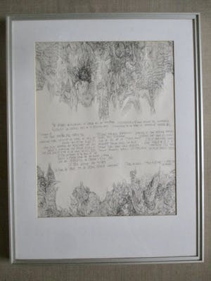 Maarten Beks - Ingelijste tekening "paul Eluard pour Max Ernst" kopen? Bied vanaf 50!