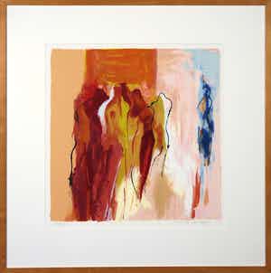 Monica van Rijn - Zeefdruk, Standing out there - Ingelijst verkocht voor € 35!