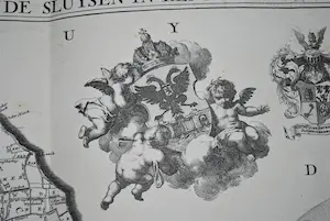 Johannes Dou - Kennemerland & West Friesland, de uitwaterende sluizen - gravure 5e staat 1745 kopen? Bied vanaf 499!