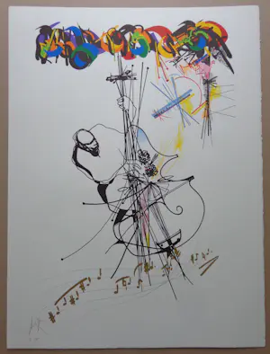 Raymond Moretti - FIGURATIE / KLEURLITHO / 76x56cm / SIG kopen? Bied vanaf 35!