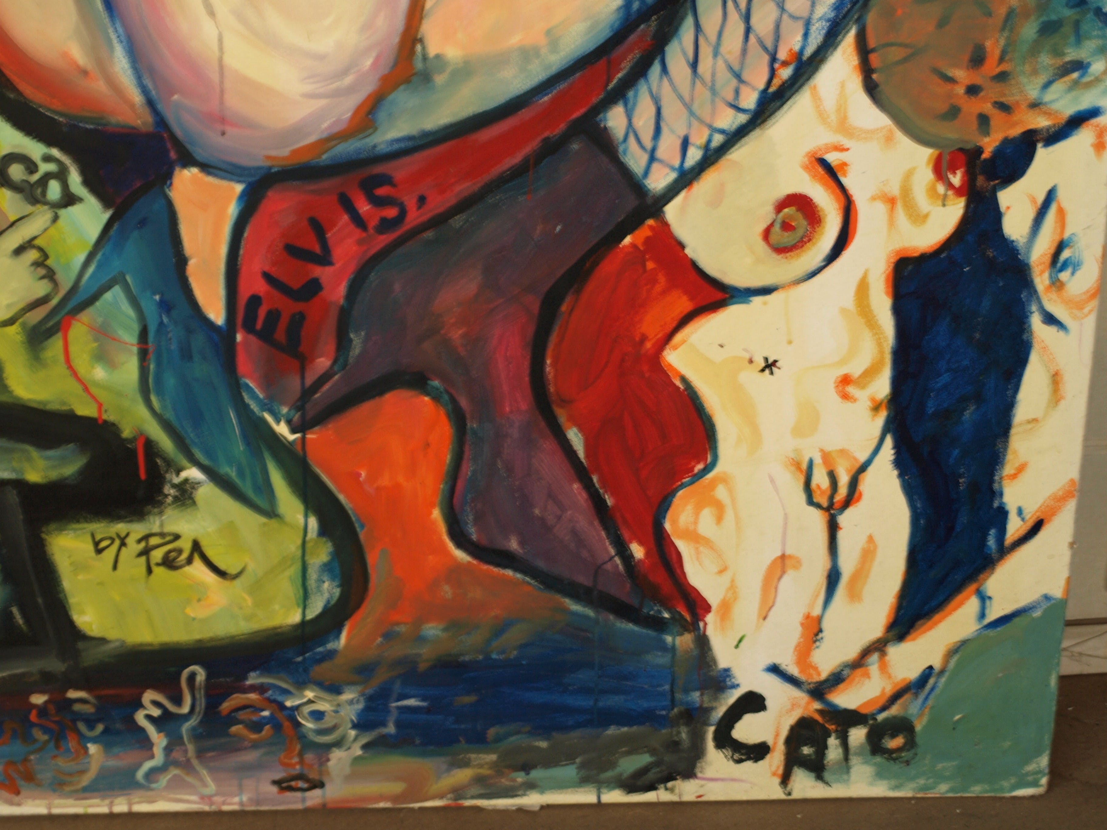 Peter Klashorst - Acrylverf op doek – “Billen” – Zeer GROOT - ca. 1995 kopen? Bied vanaf 1!