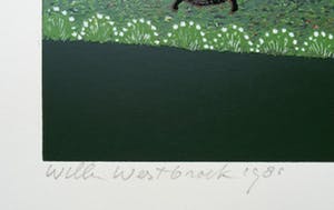 Willem Westbroek - Kleuren zeefdruk. Titel, "De Rijtoer". kopen? Bied vanaf 60!