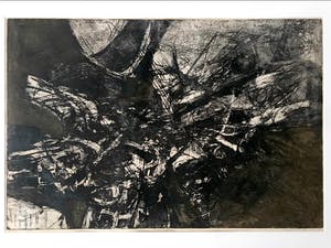 Werner Moonen - 'Vogels in de Storm' - handgesign. GROTE ets / Barth Lijst- Kleine oplage 1964 kopen? Bied vanaf 250!