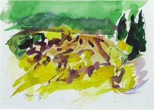 Piet Snoeren - Aquarel, Boslandschap kopen? Bied vanaf 1!