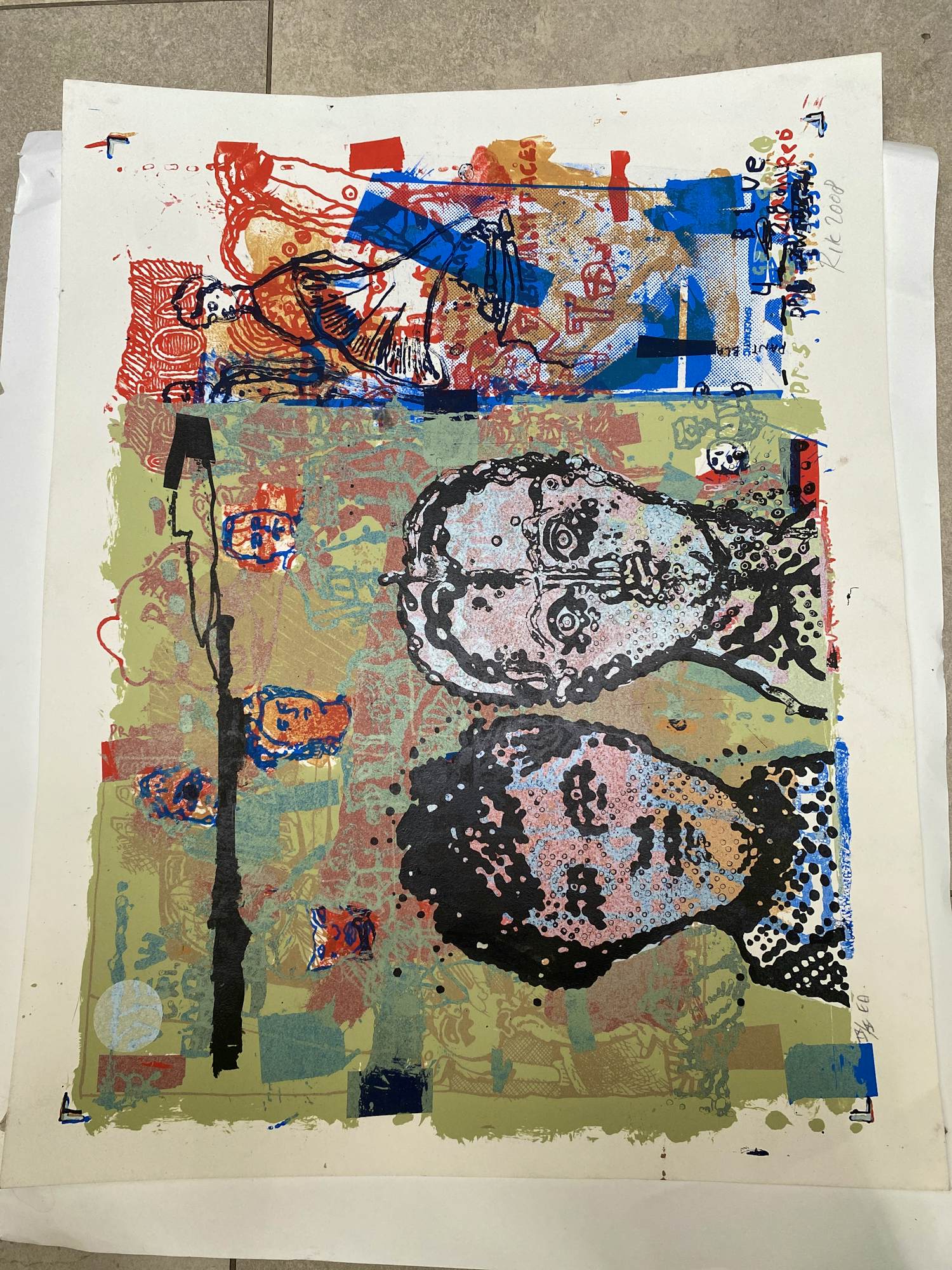 Rik van Iersel - Blue Warm Red verkocht voor € 30!