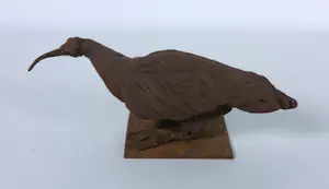 Paul Beckers - Drie sculpturen van ijzer en terracotta, Vogels (Ibis, Oehoe en uiltjes) + boek! kopen? Bied vanaf 250!