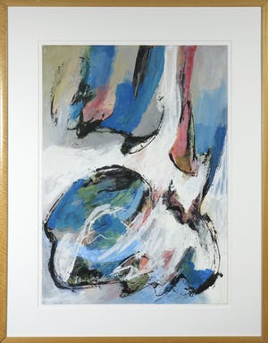 Theo Reusing - Acryl op karton, Tegenbeeld - Ingelijst kopen? Bied vanaf 50!