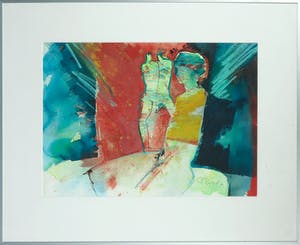 Marjan Nagtegaal - Gemengde techniek op papier, Zonder Titel - Ingelijst kopen? Bied vanaf 35!