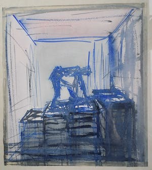 Selma Trapman - Klimmende figuur (Figuur IV) - Aquarel - 1982 kopen? Bied vanaf 1!
