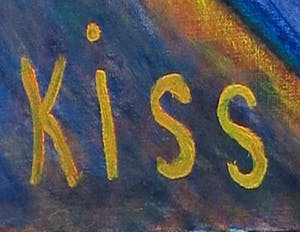 Kiss Riemvis - Olieverf op doek, z.t Leeuw en krijger (Groot) kopen? Bied vanaf 20!