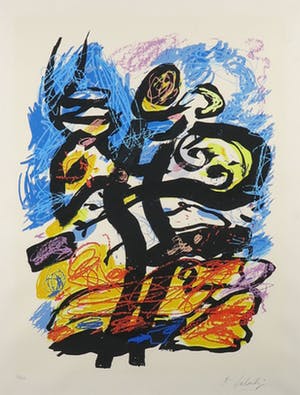 Kees Salentijn - Zeefdruk, Hommage aan Van Gogh - Ingelijst kopen? Bied vanaf 50!