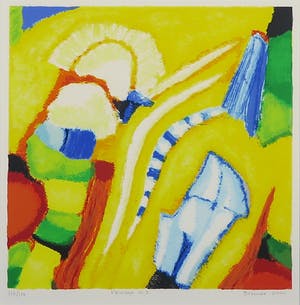 Saskia Bremer - Zeefdruk, New age a.3- Ingelijst kopen? Bied vanaf 1!