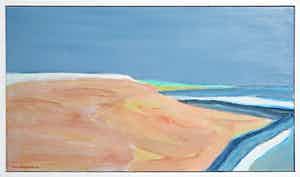 Paul Overhaus - Olieverf op doek, Rose strand - Ingelijst verkocht voor € 80!