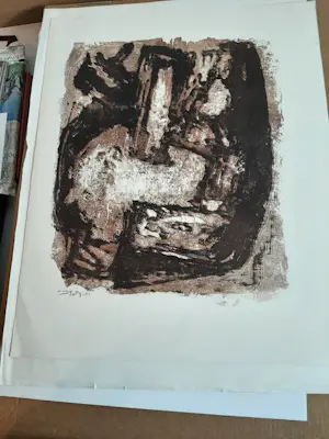 Wim Motz - Litho, Abstract kopen? Bied vanaf 30!