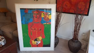 Corneille - carborundum 102/120 (zeer groot en ingelijst), 1988 kopen? Bied vanaf 499!