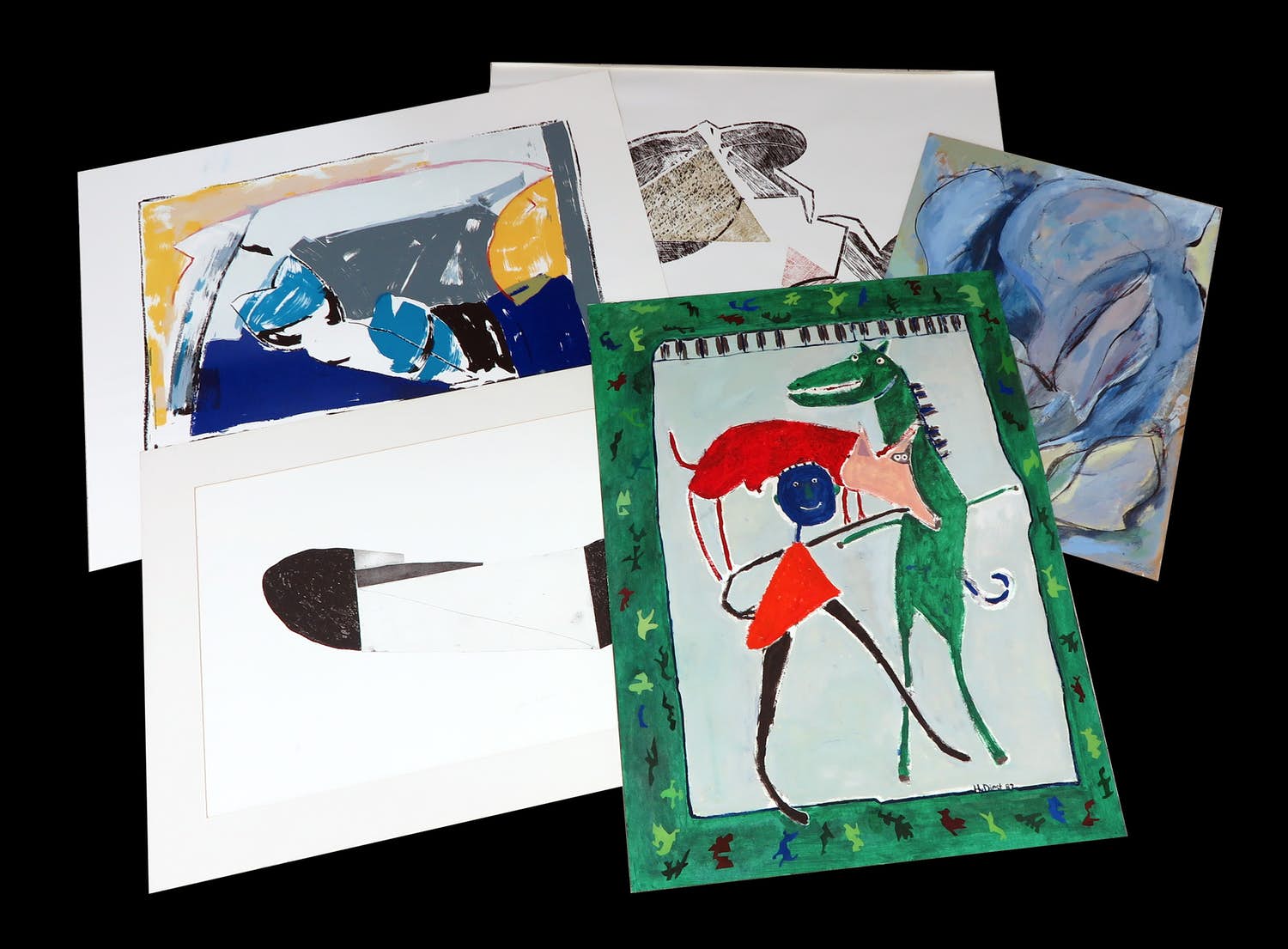 Elvire Minekus - en andere! - Lot van 10 werken op papier verkocht voor € 1!