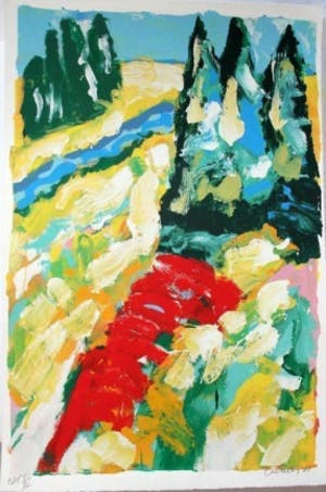 Jan Cremer - Kleurenzeefdruk FIUME AZZURO Handgesigneerd--GROOT!! kopen? Bied vanaf 325!