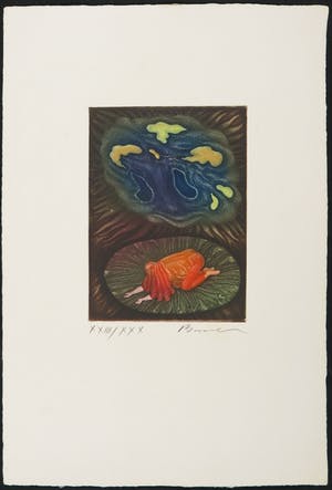 Erich (Arik) Brauer - Kleurenets en aquatint, Zonder titel kopen? Bied vanaf 20!