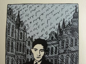 Jiri Votruba - 2x Litho , Franz Kafka, Praag – gesigneerd - 1991 kopen? Bied vanaf 75!