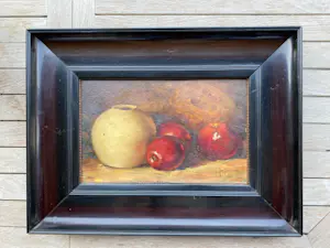 Johan Ponsioen - Stilleven met appels en aardewerken kruik kopen? Bied vanaf 750!