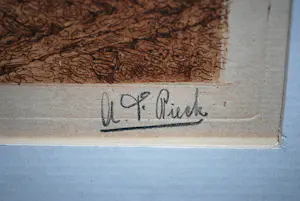 Anton Pieck - De Trap (Montfoort) 1916 - 1 van de eerste afdrukken, ets in bruin kopen? Bied vanaf 350!