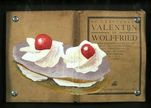 Jan Bollaert - Gemengde techniek op kaft, Valentijn en Wolffried - Ingelijst kopen? Bied vanaf 1!