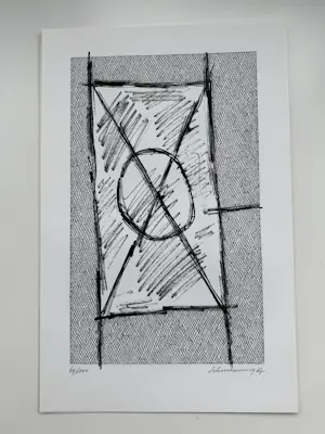 Jan Schoonhoven - Formatie 12 Zeefdrukken in Portfolio. Allen handgesigneerd (Zeldzaam). kopen? Bied vanaf 2950!