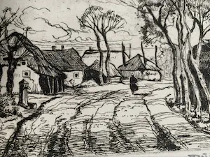 Jos van Dijk - Drie etsen Elspeet. kopen? Bied vanaf 10!